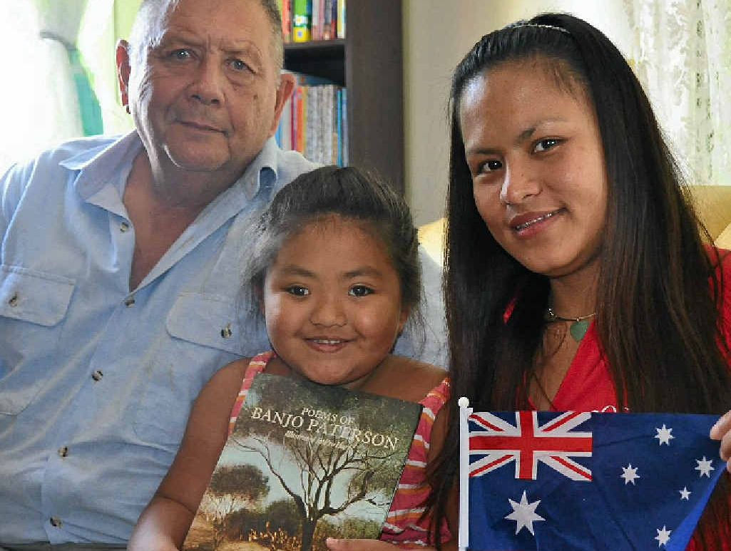 Peter, Connie and Jeanette Sue Tin looking forward to Australia Day. Peter, Connie and Jeanette Sue Tin looking forward to Australia Day.
